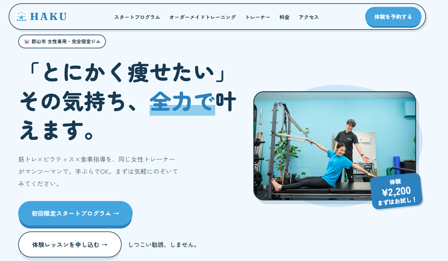 HAKU Personal ウェブサイト